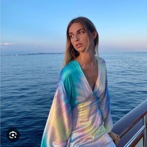 Retrofete Aubrielle multi tie dye dress size XS